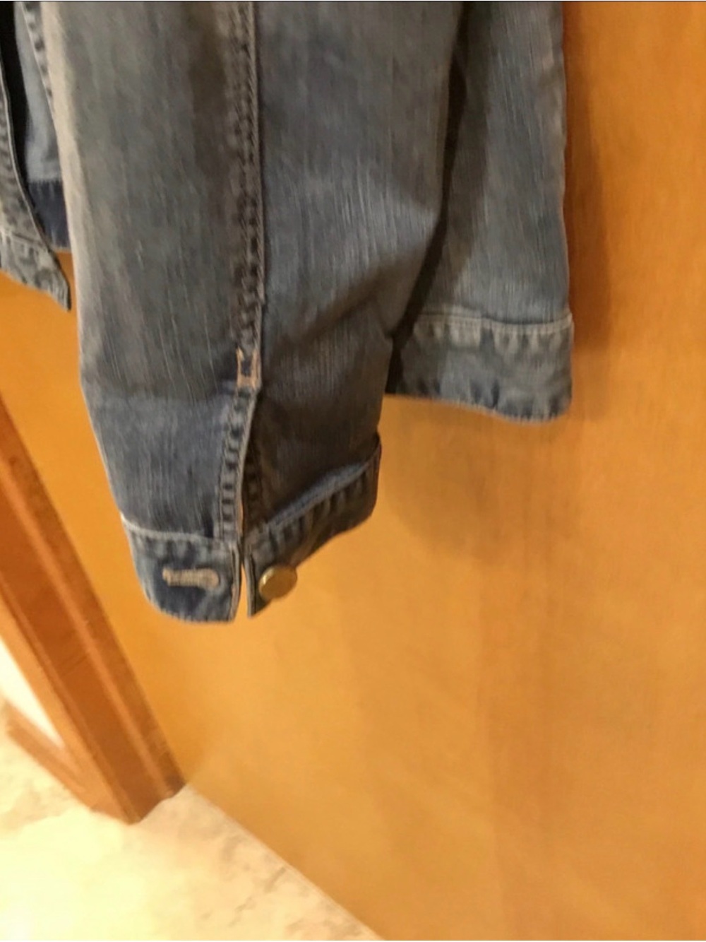 Chico's Washed Denim Jacket with Stud Detail Cotton Distressed Sz XL - Picture 7 of 7
